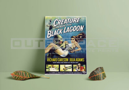 Εκτύπωση σε καμβά αφίσα Creature from the Black Lagoon